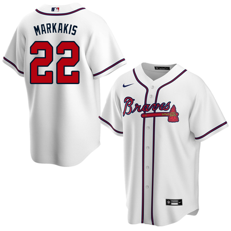 Nike Men #22 Nick Markakis Atlanta Braves Baseball Jerseys Sale-White